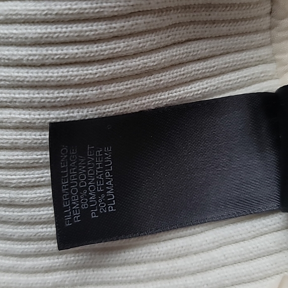 DKNY//Jeans Cream Down Jacket Size Large - Picture 10 of 13